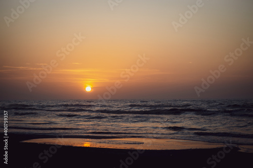 Early Sunrise at beach in Padre Island