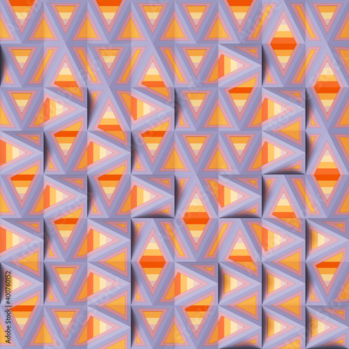 Abstract Pattern of randomly arranged geometric shapes. 3d rendering cover design. Minimal art, digital illustration