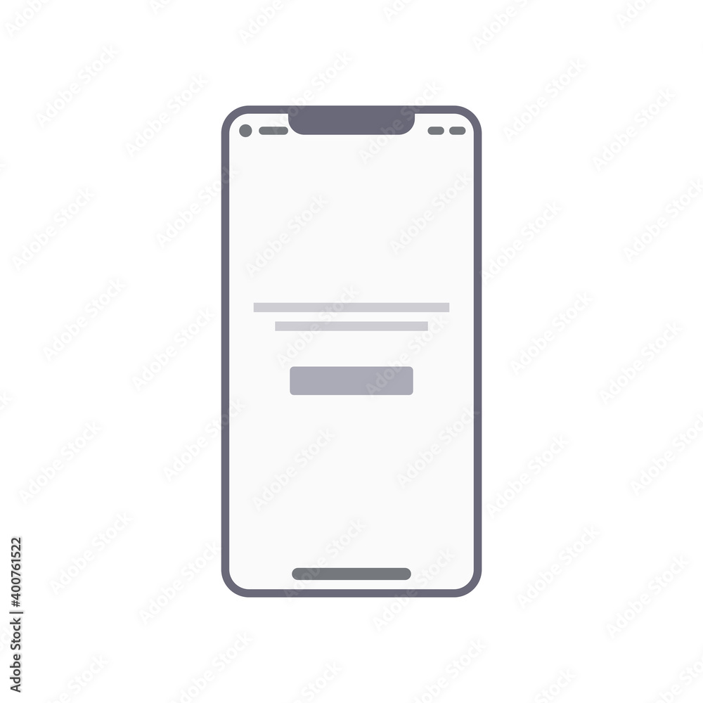Wireframe kit on smartphone screen. Social media app symbol modern, simple, vector, icon for website design, mobile app, ui. Vector Illustration Wireframe kit on smartphone screen. Social media app symbol modern, simple, vector, icon for website design, mobile app, ui. Vector Illustration