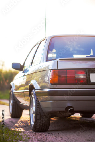 The back of an old German rare car from the 80s