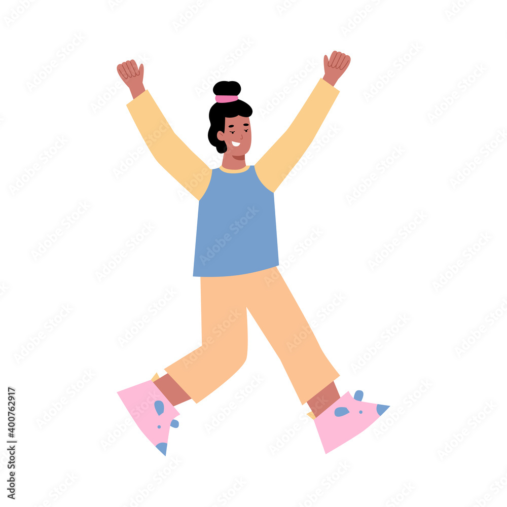 Cheerful young woman character in homewear and slippers, cartoon vector illustration isolated on white background. Young girl in cosy pajama ready for pajama party. Cheerful young woman character in homewear and slippers, cartoon vector illustration isolated on white background. Young girl in cosy pajama ready for pajama party.
