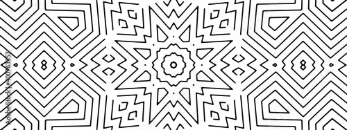 Black hand drawn lines on white background. Vector decorative christmas ornament for wrapping paper. Image for simple embroidery handmade. Boho nursery home decor .Canvas minimalist wall template #11