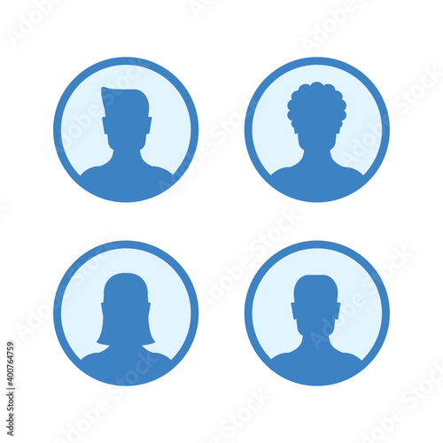 Silhouette avatar profile pictures. Avatars icon.