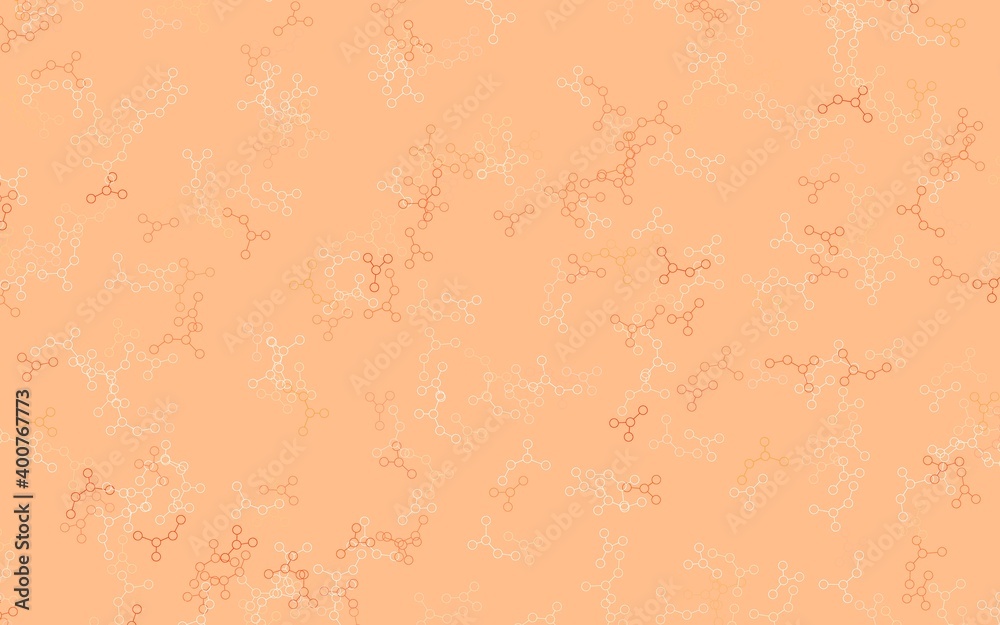Fototapeta premium Light Red vector pattern with artificial intelligence network.