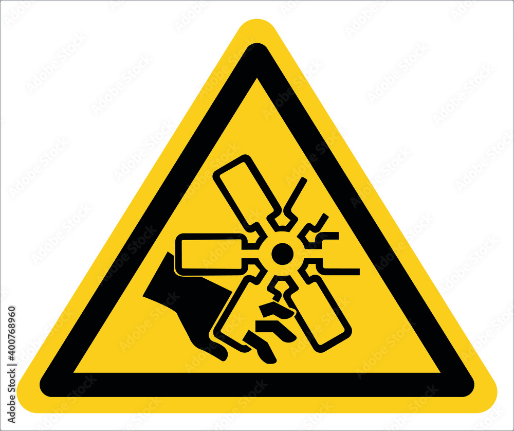 Caution cutting of fingers or hand.Draw from Vector Illustration.