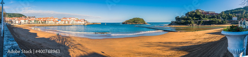 scene of a panoramic view of the town of Lekeitio, Basque Country © AcasPhotography