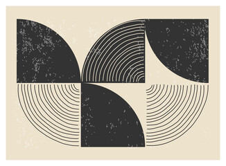 Papier peint photo Minimaliste art Motif artistique abstrait aux traits modernes  © C Design Studio