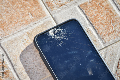 Smartphone with a broken display
