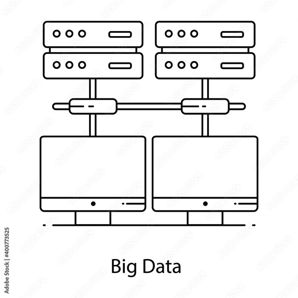 Modern flat outline vector of big data
Modern flat outline vector of big data