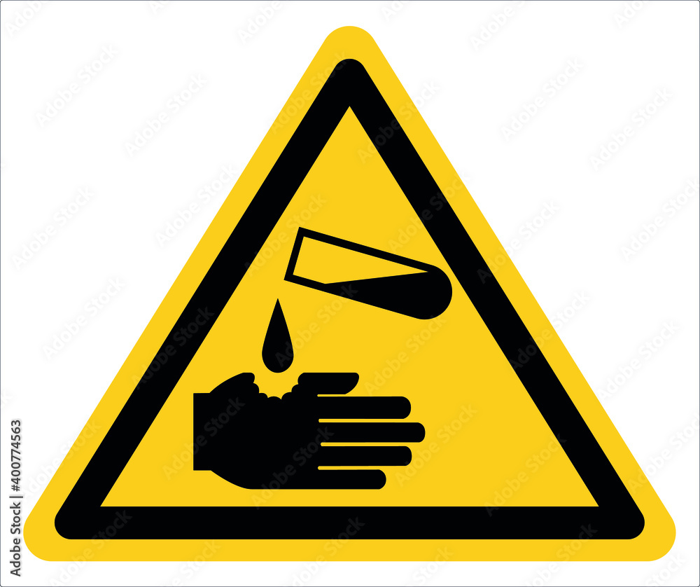 Vector Beware of corrosive substances.Draw from Vector Illustration. Vector Beware of corrosive substances.Draw from Vector Illustration.