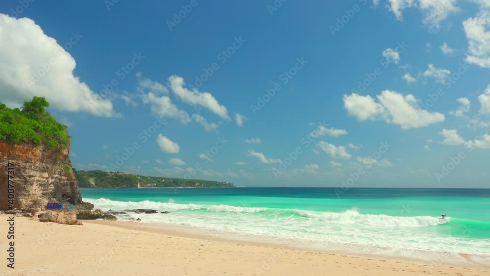 Phuket beach sea sand and sky. Landscape view of beach sea in summer day. Tropical beach on nature background. 4K Phuket beach sea sand and sky. Landscape view of beach sea in summer day. Tropical beach on nature background. 4K