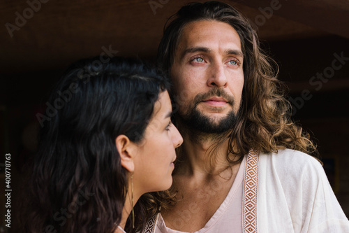 International american mexican couple with beautiful different appearances 