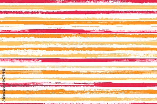 Pain brush stroke parallel lines vector seamless pattern. Classic summer fash...