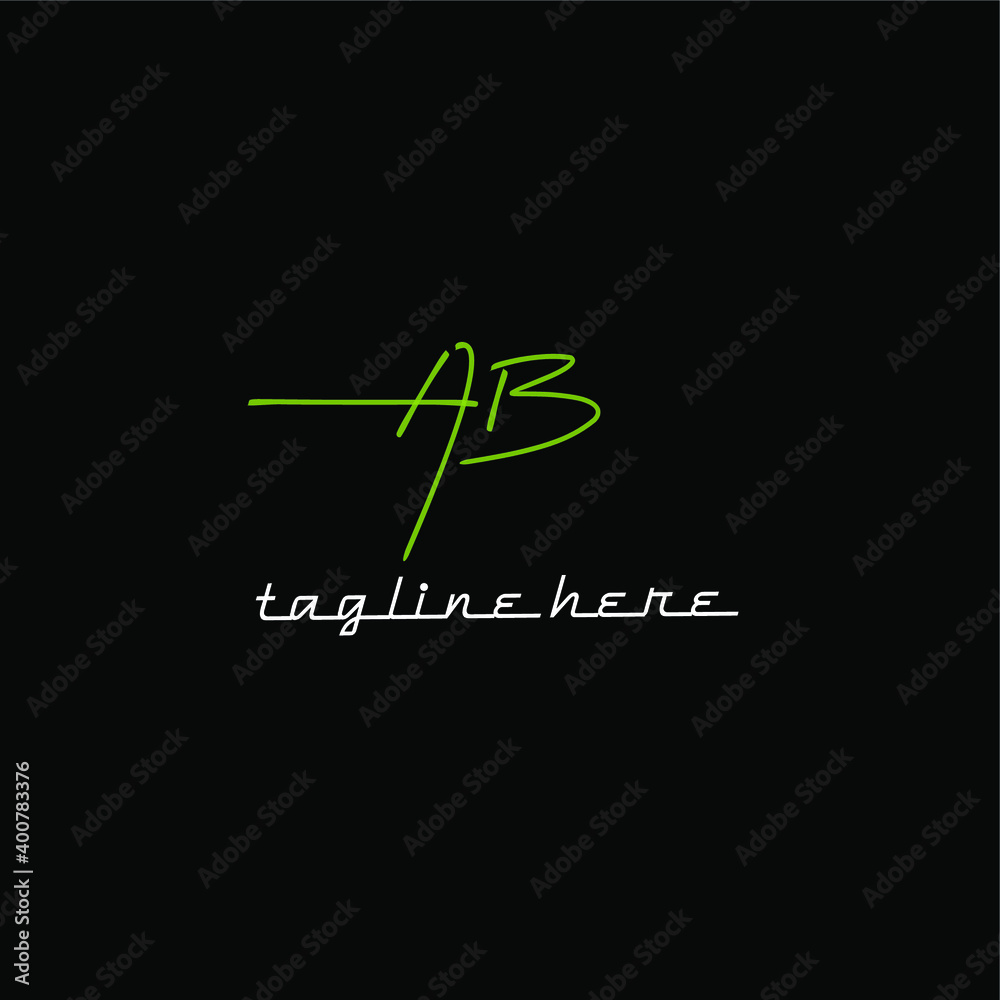 AB white background handwritten logo AB white background handwritten logo
