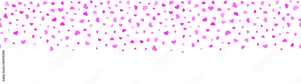 Seamless line of hearts for packaging, edging, framing and cornering. Seamless line of hearts for packaging, edging, framing and cornering.