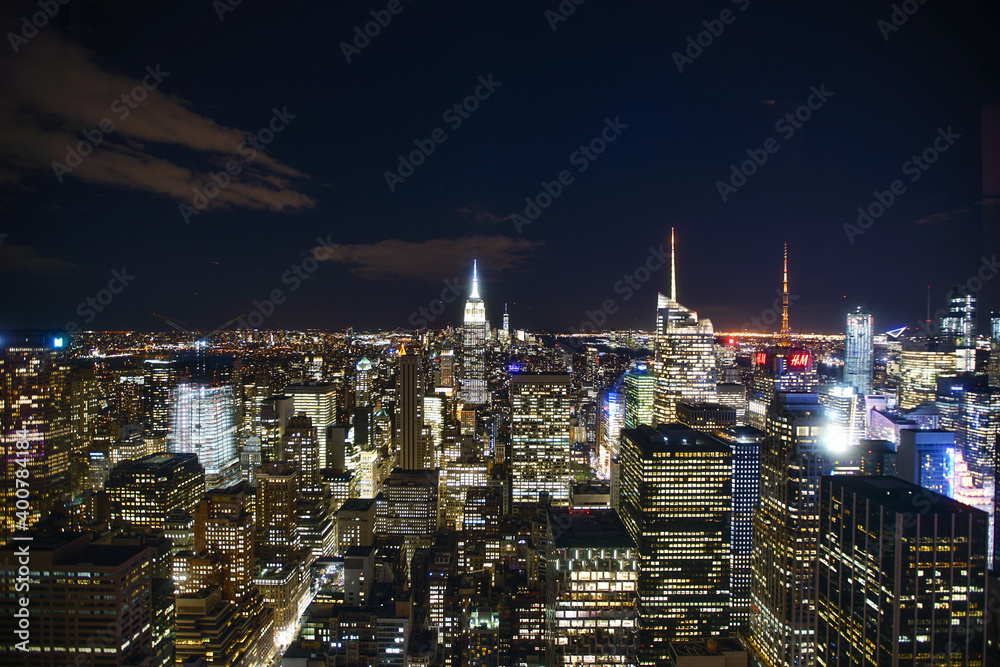 New York Skyline bei Nacht