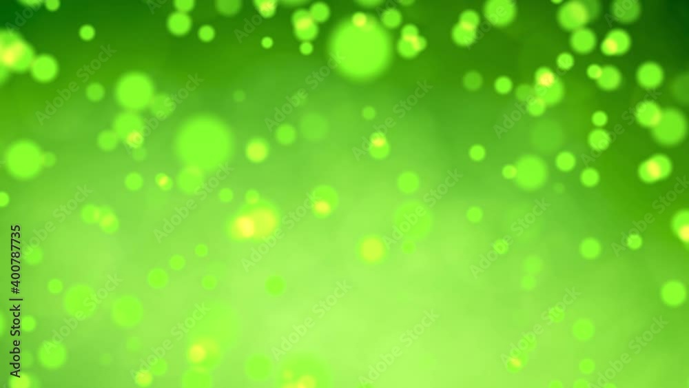 green shiny bokeh on a green background. animated background. green shiny bokeh on a green background. animated background.