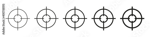 Set aim icon in trendy flat style isolated on white background.