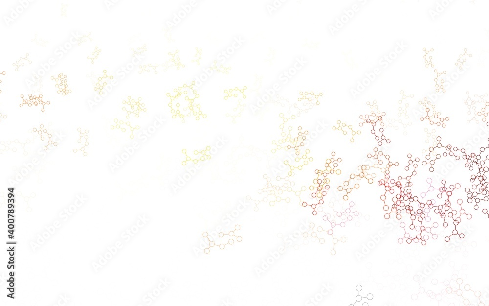 Light Orange vector backdrop with artificial intelligence data.
