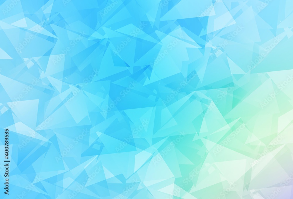 Fototapeta premium Light Blue, Green vector abstract mosaic pattern.