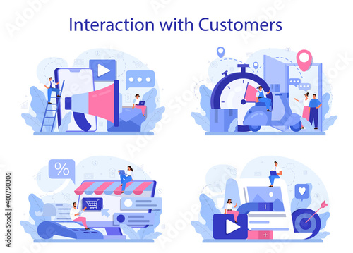 Interaction with a customer concept set. Marketing technique