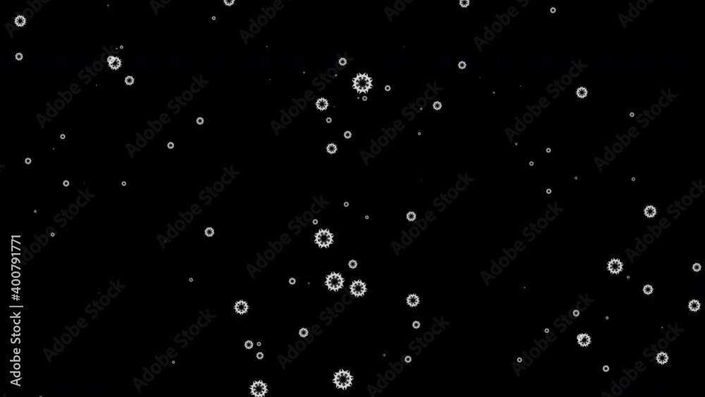 New Year Flake Backdrop. Particles Designed As Snowflakes New Year Flake Backdrop. Particles Designed As Snowflakes