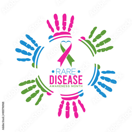 vector graphic of rare disease awareness month good for rare disease awareness month celebration. flat design. flyer design.flat illustration.