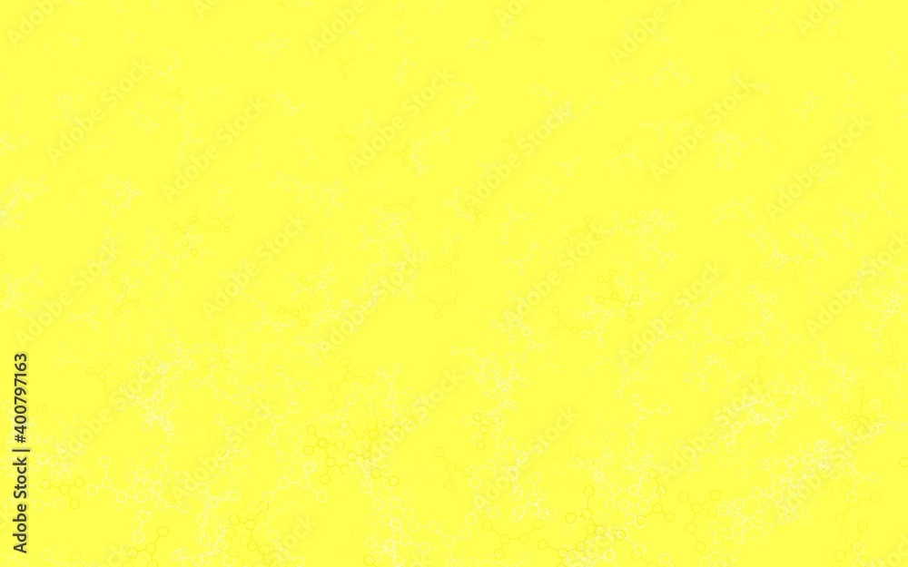 Light Yellow vector pattern with artificial intelligence network.