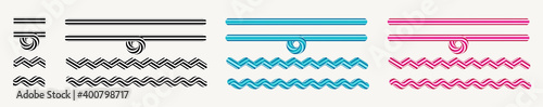 Set border candy swirl theme vector