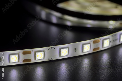 LED strip light macro shot photo