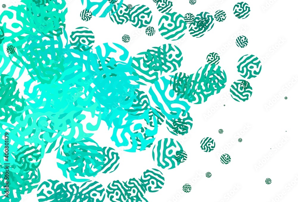 Light Green vector template with chaotic shapes. Light Green vector template with chaotic shapes.