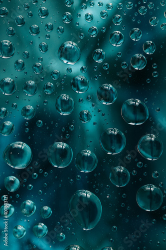 Wallpaper Mural abstract selective focus colorful background with water drops. water bubbles multiple reflections. Torontodigital.ca