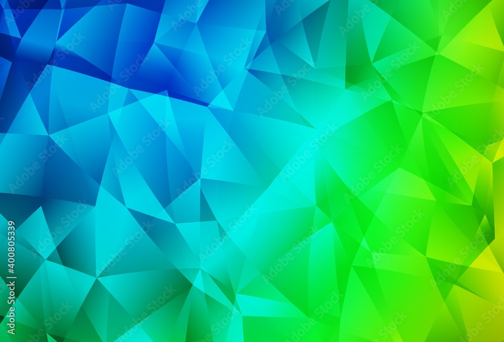 Light Blue, Green vector triangle mosaic template. Light Blue, Green vector triangle mosaic template.