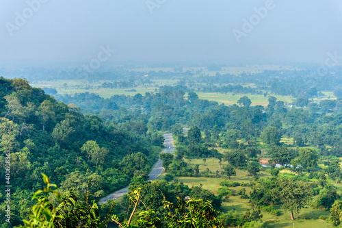 Forest landscape of Jharkhand, India. Jharkhand is a state in eastern India
 photo