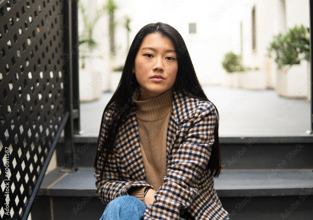 Portrait of a young chinese girl. Portrait of a young chinese girl.