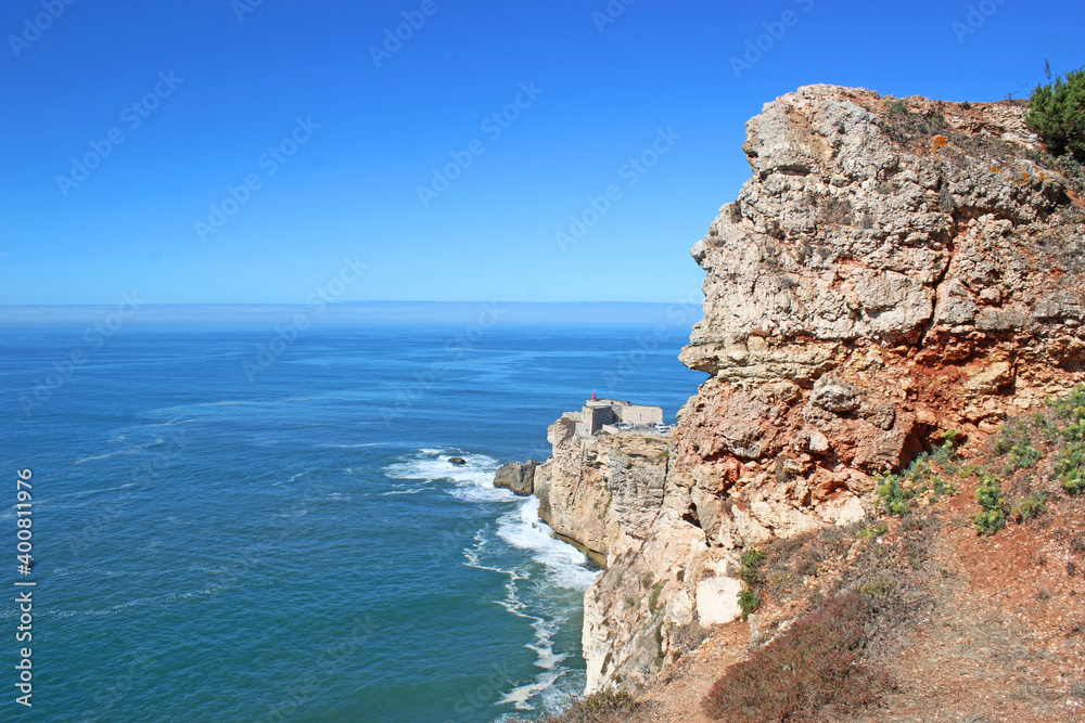 Cliffs above Nazare beach, Portugal	