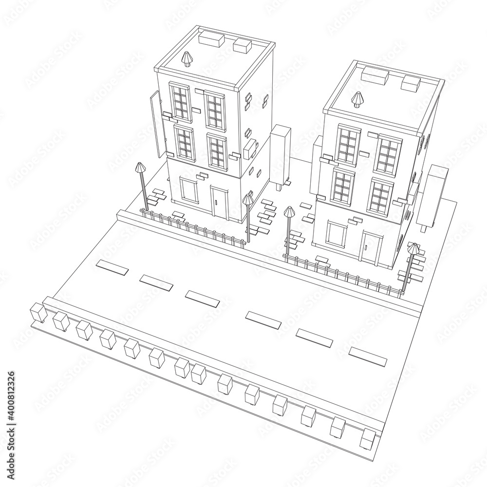 City building real estate concept.