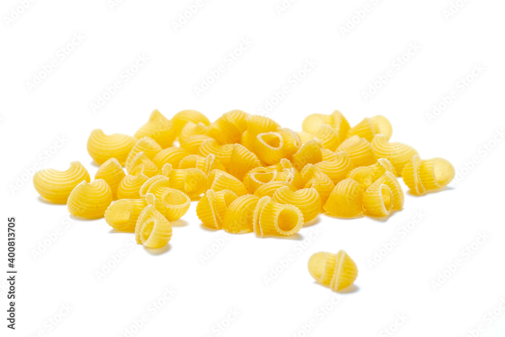 pipe rigate pasta isolated in white background pipe rigate pasta isolated in white background