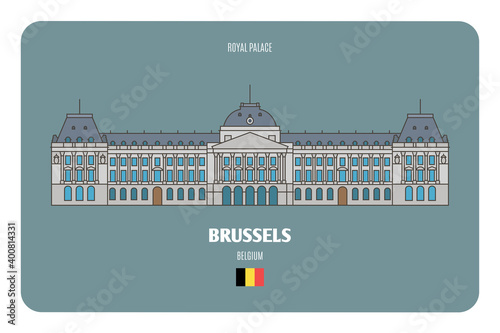 Royal Palace in Brussels, Belgium. Architectural symbols of European cities
