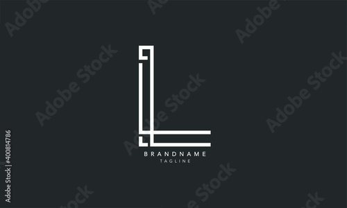Alphabet letters Initials Monogram logo IL, LI, I and L