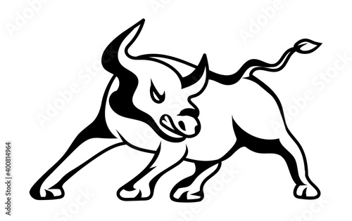 Bull logo vector stock illustration