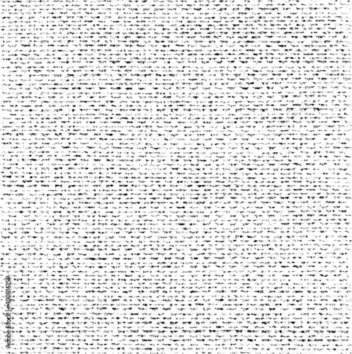 Vector fabric texture. Distressed texture of weaving fabric. Grunge background. Abstract halftone vector illustration. Overlay to create interesting effect and depth. Black isolated on white. EPS10.