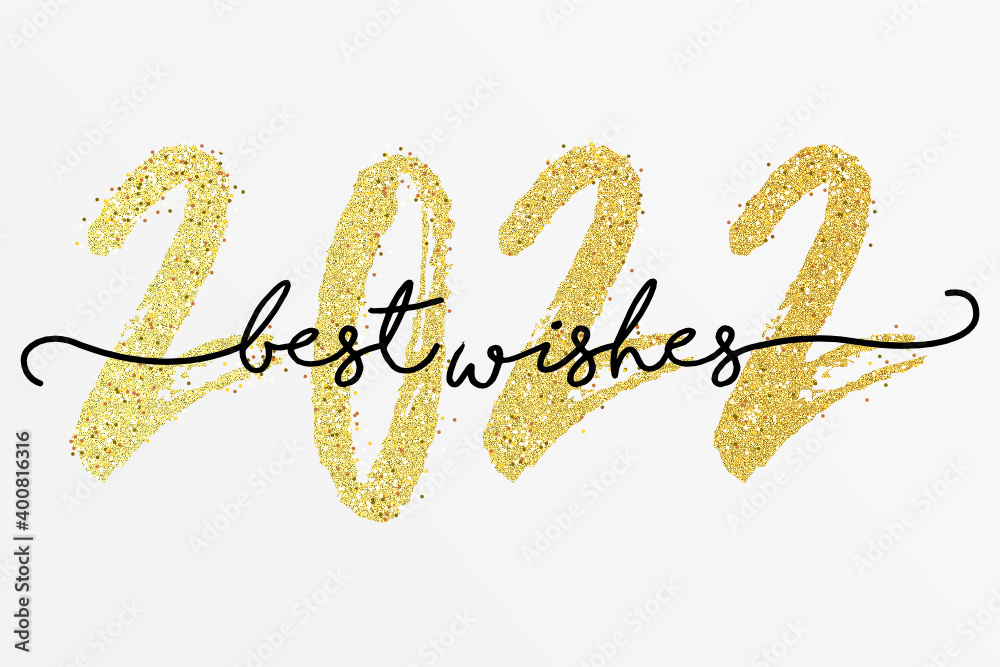2022 - best wishes -  happy new year 2022 gold	