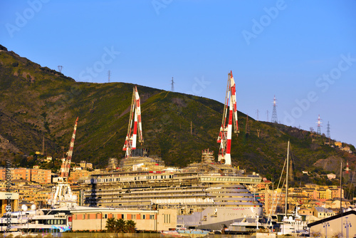 Valiant Lady is a cruise ship under construction at the Fincantieri shipyard in Sestri Ponente for Virgin Voyages, it will become the sister ship of S. Lady Genoa photo