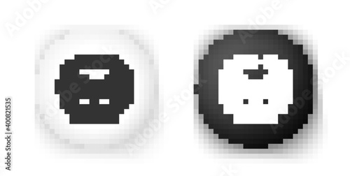 Black and white Wi-Fi wireless internet network symbol icon isolated on white background. Square button. Vector.