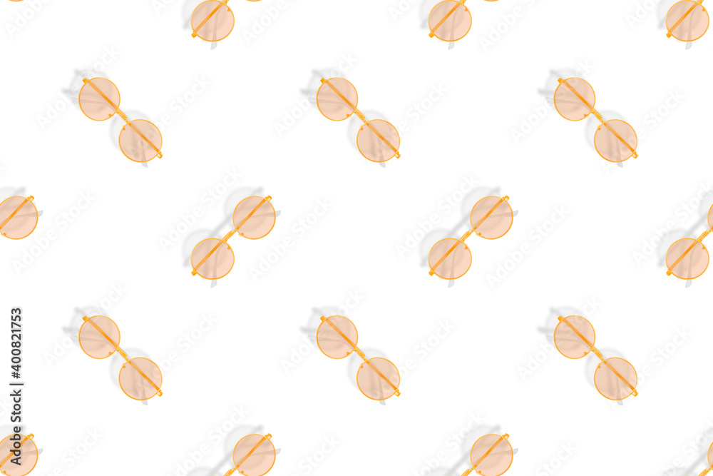 Background on the theme of glasses for vision. Glasses seamless pattern on a white background. Background on the theme of glasses for vision. Glasses seamless pattern on a white background.