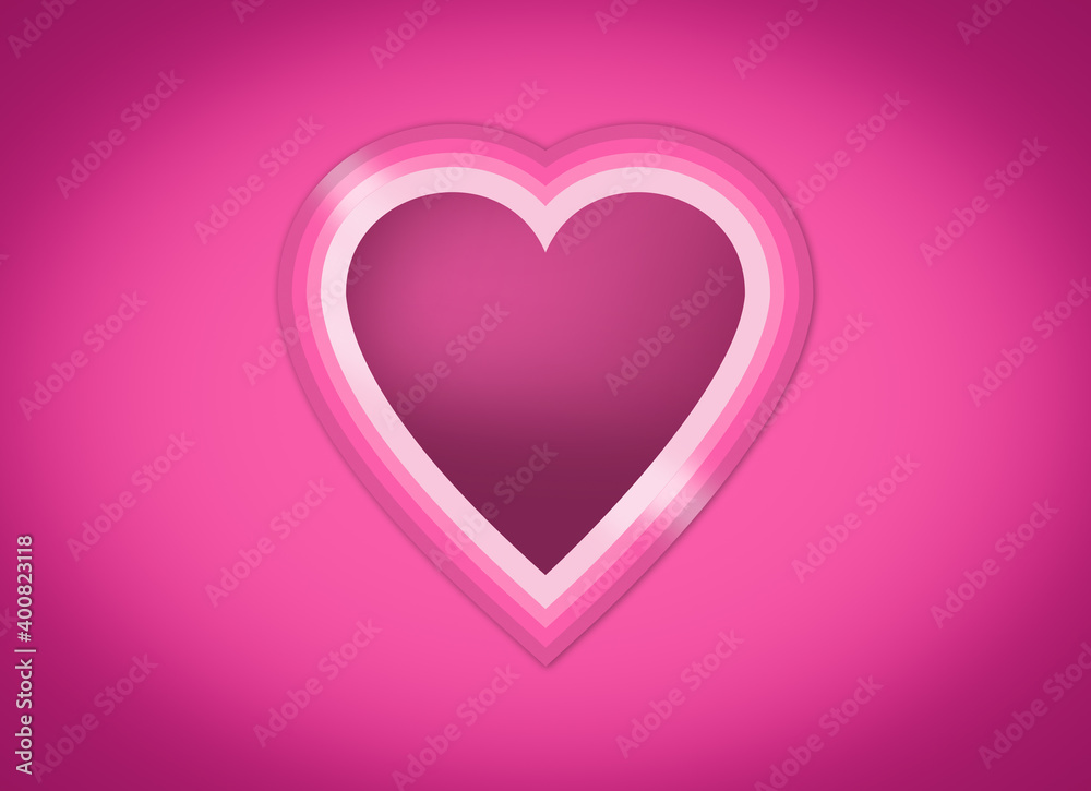A Valentine's day card with a heart shaped window in a pink wall A Valentine's day card with a heart shaped window in a pink wall
