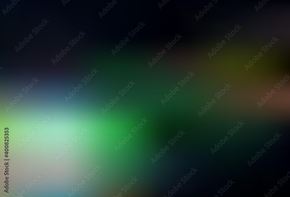 Dark Green vector blurred shine abstract texture.