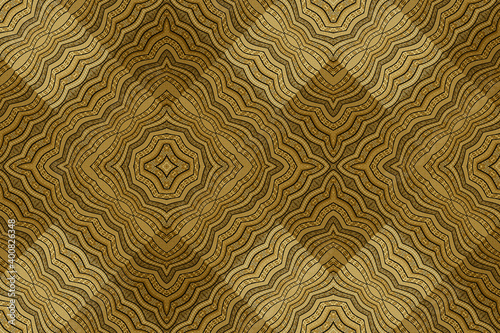 African fabric – Curved lines – Brown color
