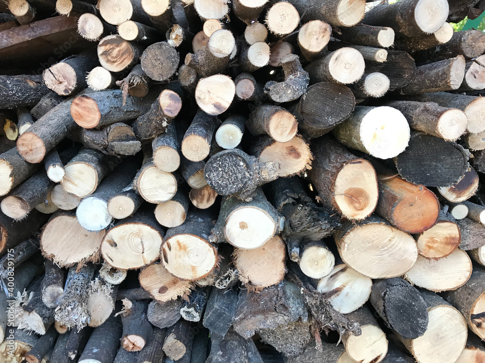 close view of neatly organized wood pile close view of neatly organized wood pile